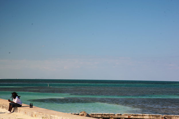 Caye Caulker a velka modra dzuzna